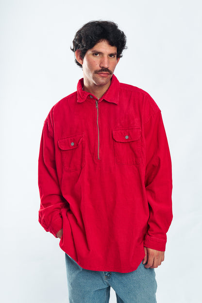 1990 Marlboro Corduroy Quarter Zip (XL)