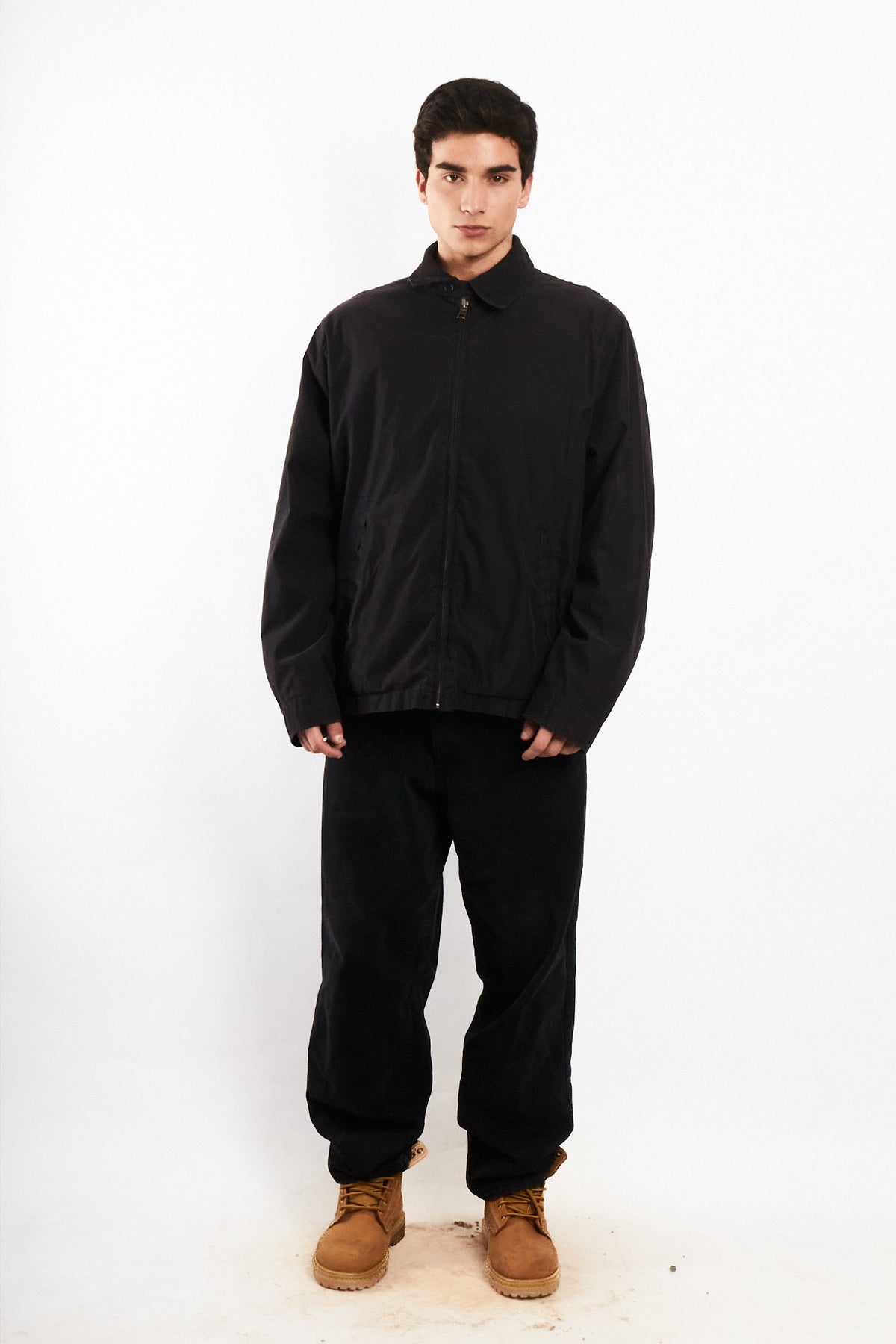 2000 Vintage Nautica Impermeable Bi-Swing Black Harrington (XL)