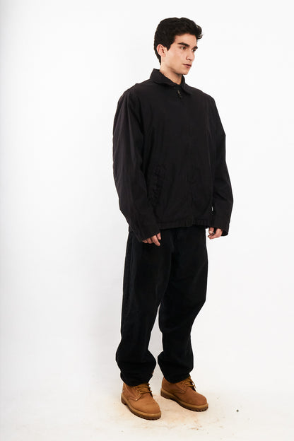 2000 Vintage Nautica Impermeable Bi-Swing Black Harrington (XL)