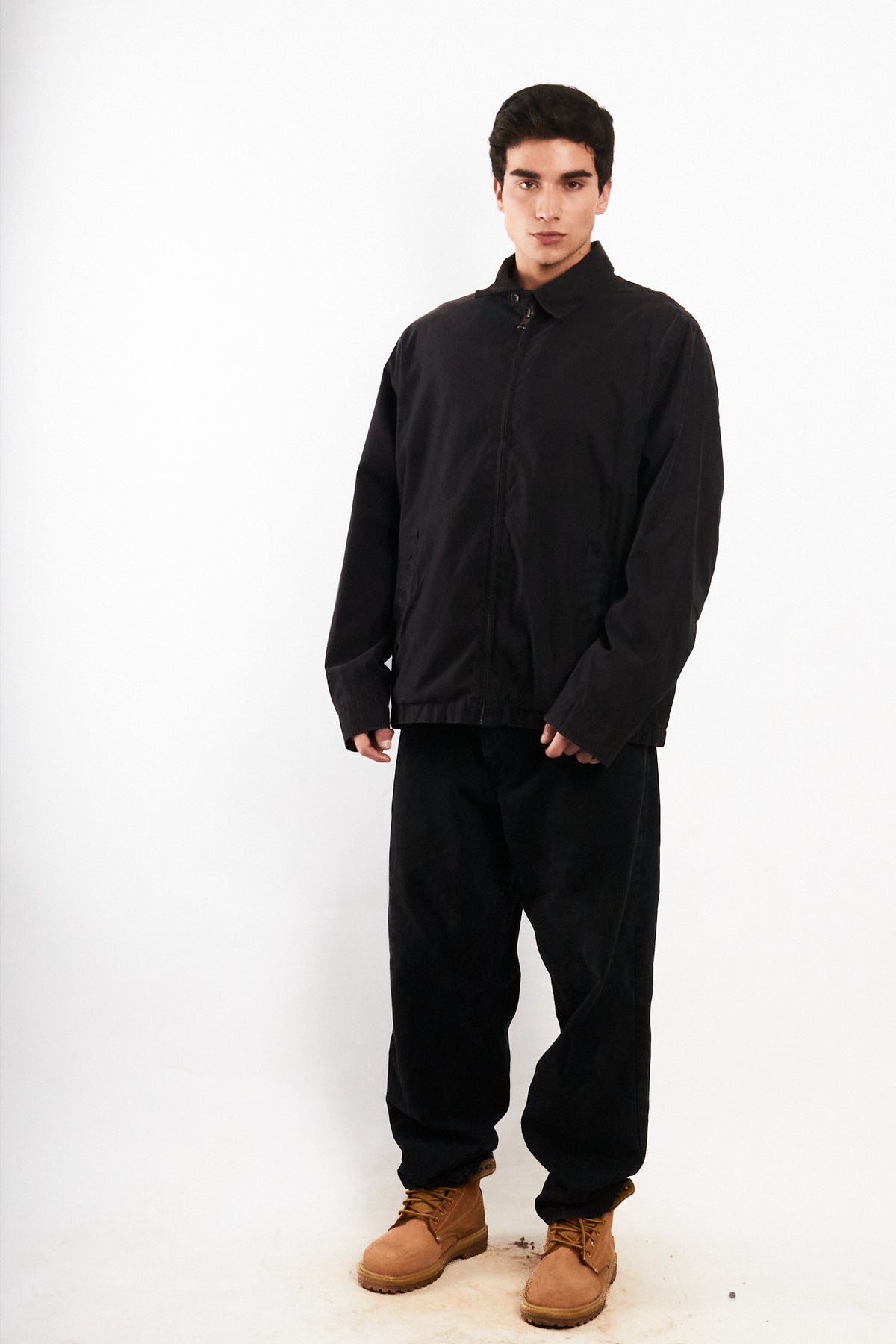 2000 Vintage Nautica Impermeable Bi-Swing Black Harrington (XL)