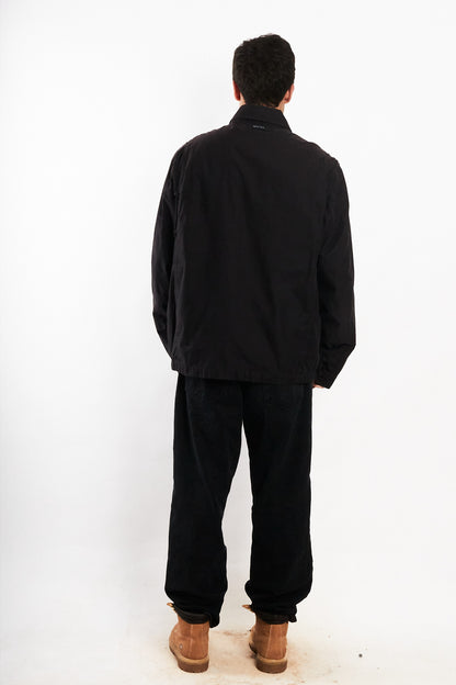 2000 Vintage Nautica Impermeable Bi-Swing Black Harrington (XL)