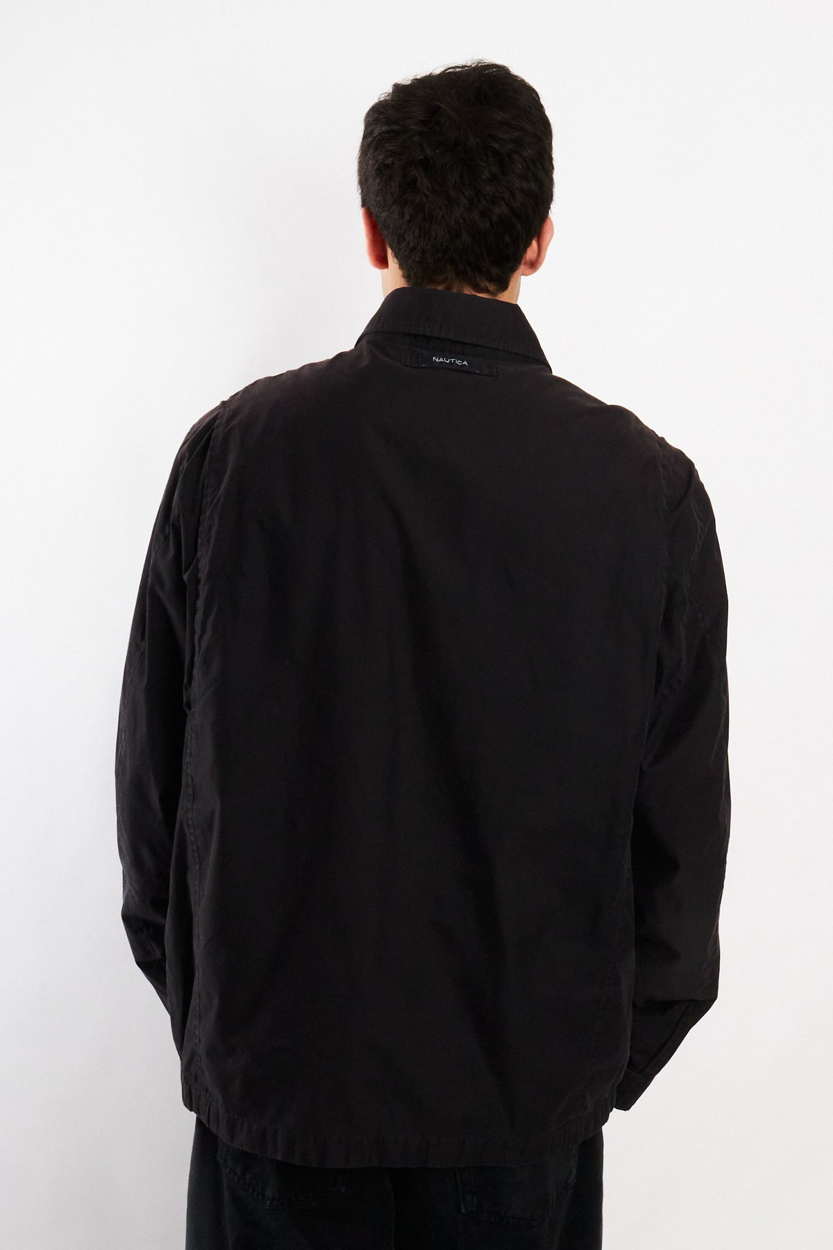 2000 Vintage Nautica Impermeable Bi-Swing Black Harrington (XL)