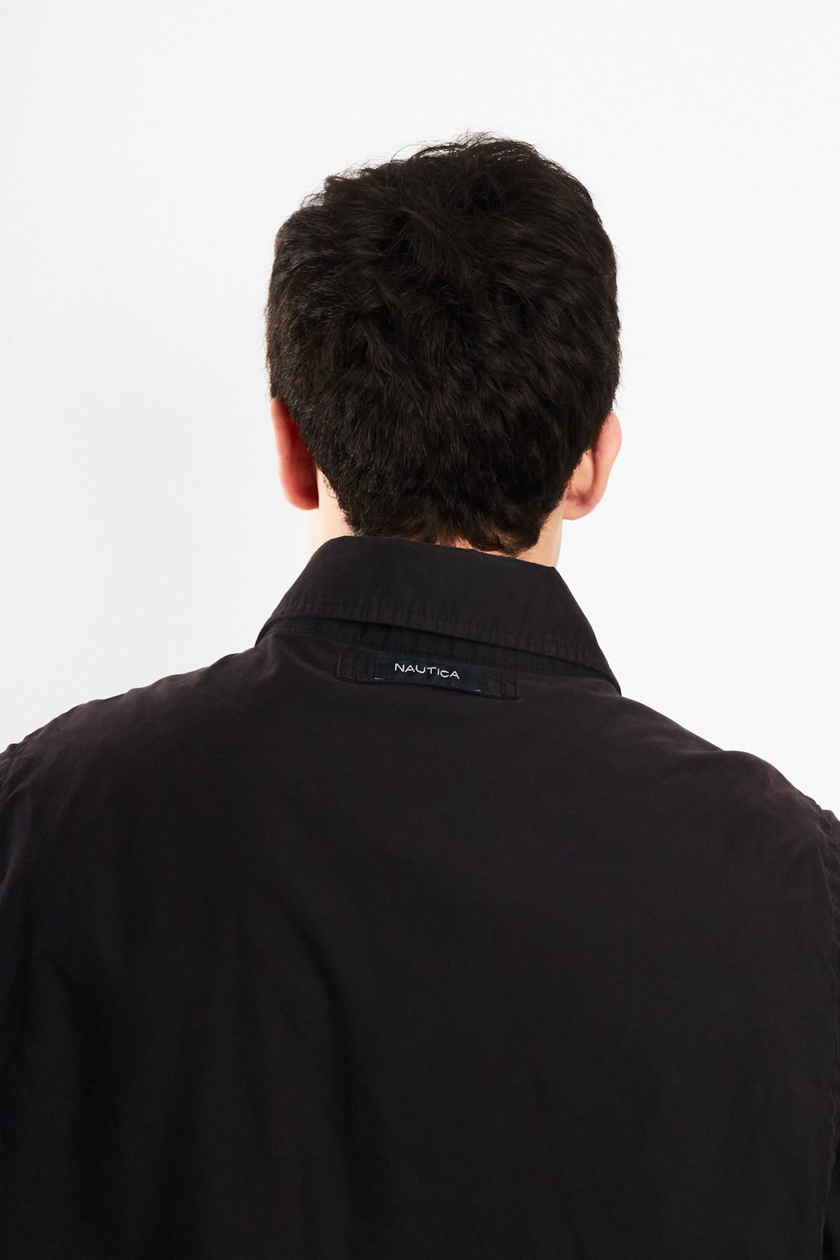 2000 Vintage Nautica Impermeable Bi-Swing Black Harrington (XL)
