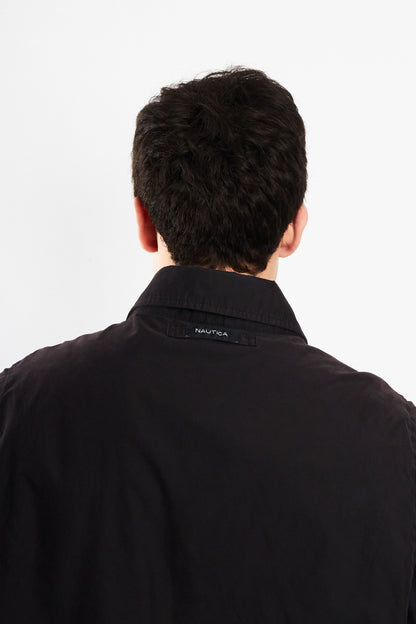 2000 Vintage Nautica Impermeable Bi-Swing Black Harrington (XL)
