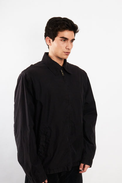 2000 Vintage Nautica Impermeable Bi-Swing Black Harrington (XL)