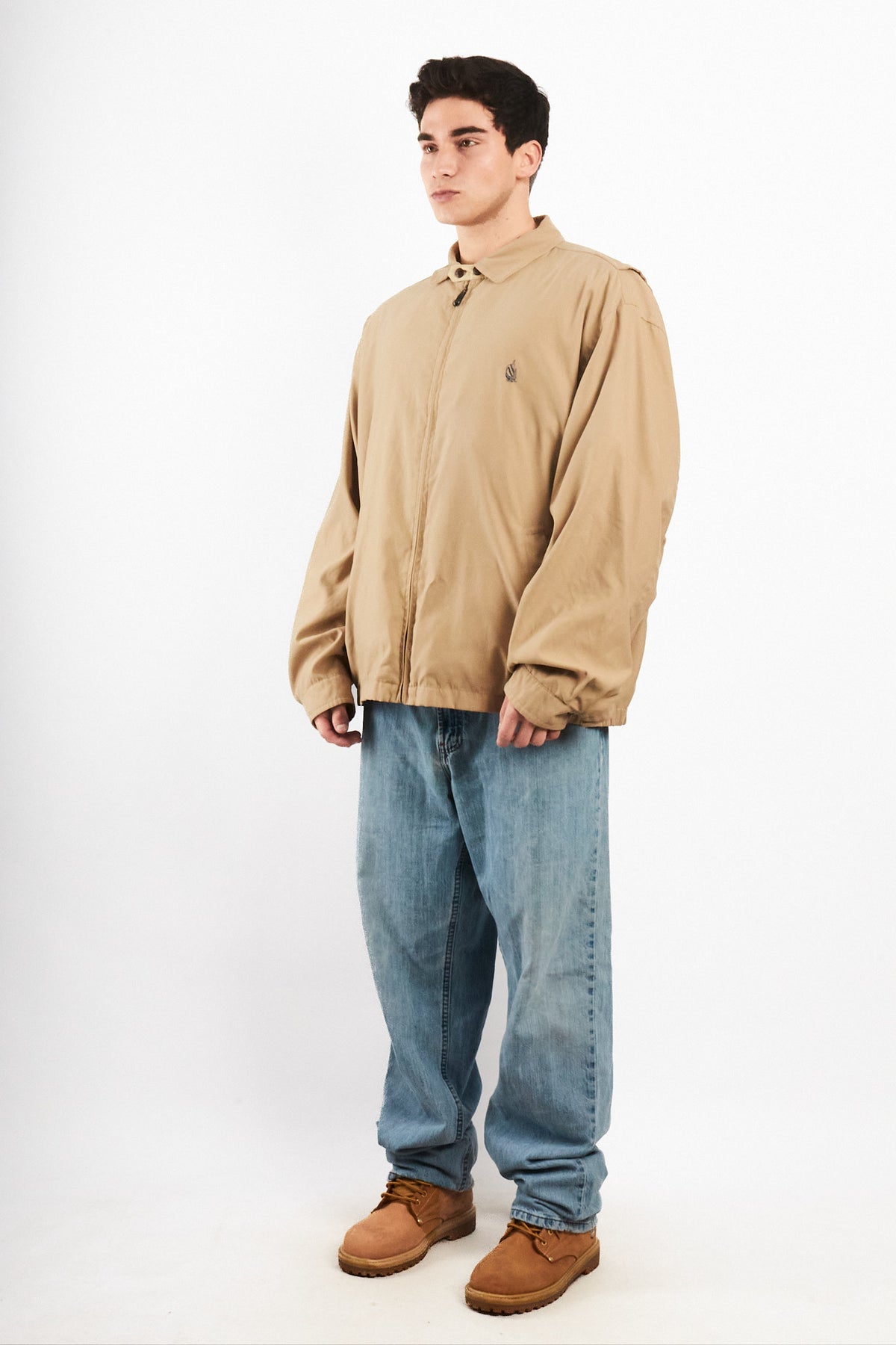 1990 Vintage Nautica Impermeable Bi-Swing Khakhi Harrington (L/XL)