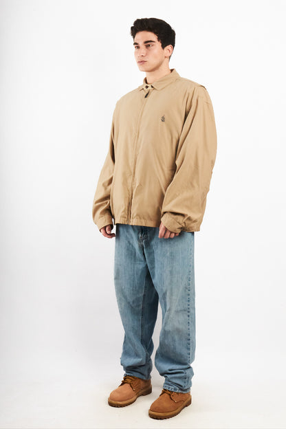 1990 Vintage Nautica Impermeable Bi-Swing Khakhi Harrington (L/XL)