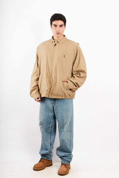 1990 Vintage Nautica Impermeable Bi-Swing Khakhi Harrington (L/XL)