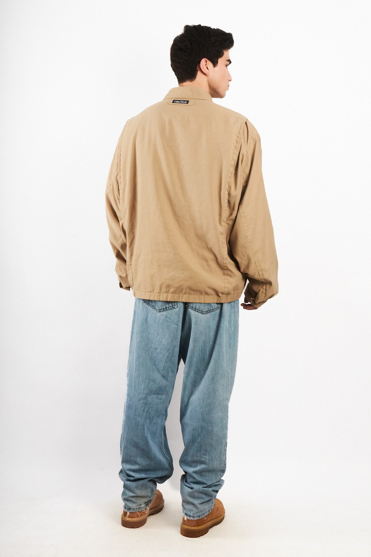 1990 Vintage Nautica Impermeable Bi-Swing Khakhi Harrington (L/XL)
