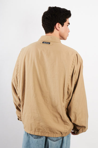 1990 Vintage Nautica Impermeable Bi-Swing Khakhi Harrington (L/XL)