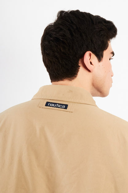 1990 Vintage Nautica Impermeable Bi-Swing Khakhi Harrington (L/XL)