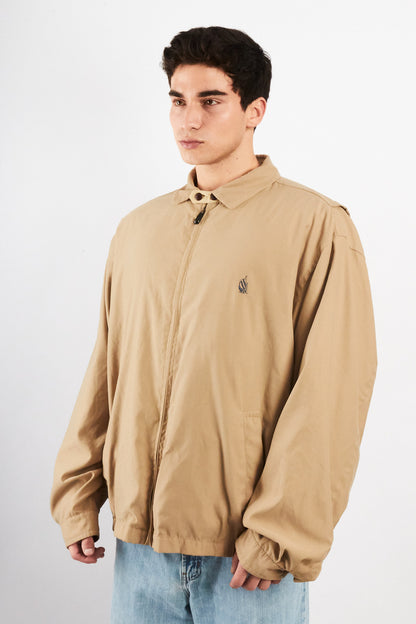 1990 Vintage Nautica Impermeable Bi-Swing Khakhi Harrington (L/XL)