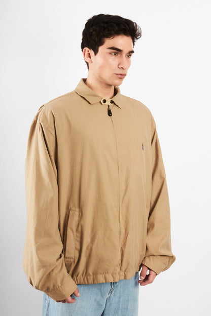 1990 Vintage Nautica Impermeable Bi-Swing Khakhi Harrington (L/XL)