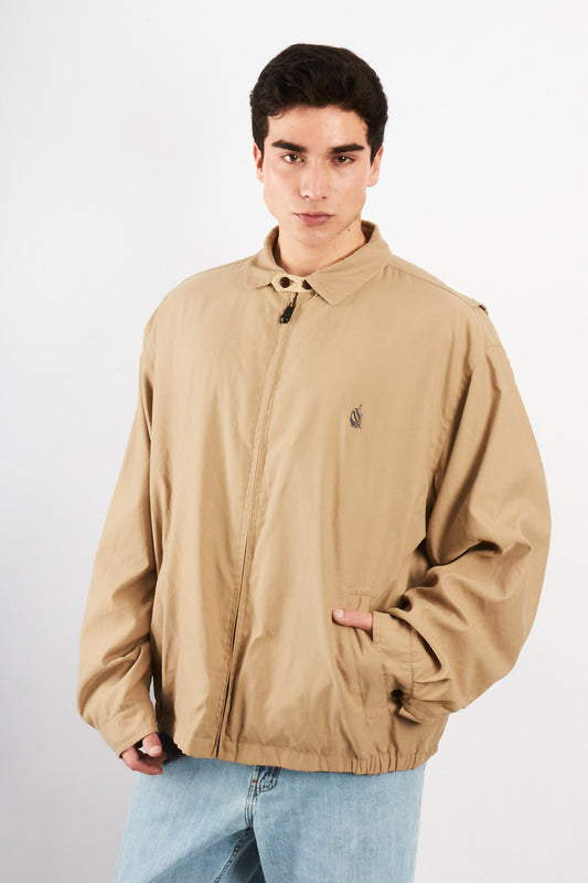 1990 Vintage Nautica Impermeable Bi-Swing Khakhi Harrington (L/XL)