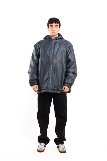 1999 Adidas Vintage Gray and Wine Padded Jacket (XL)