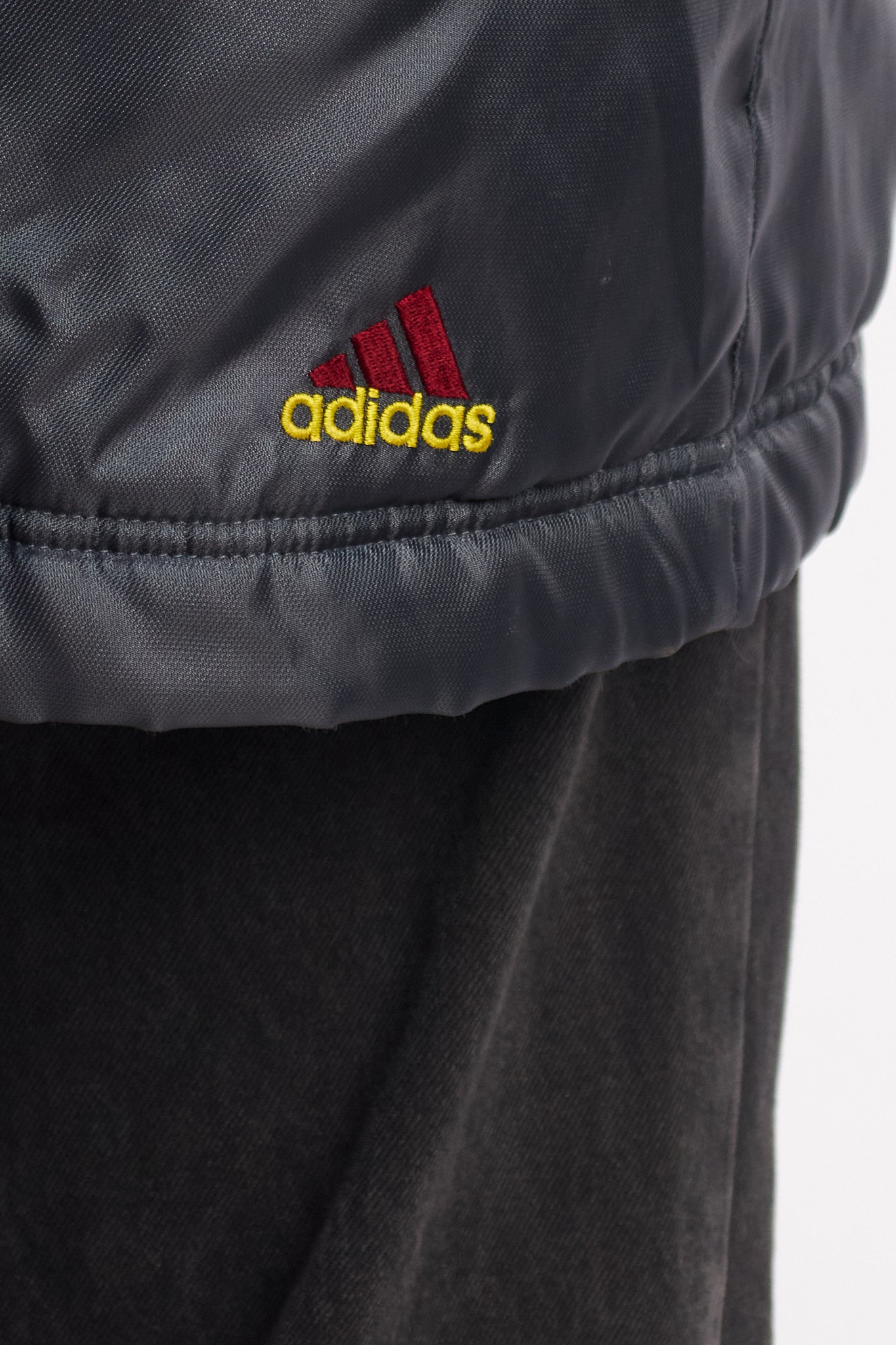 1999 Adidas Vintage Gray and Wine Padded Jacket (XL)