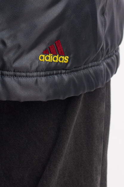 1999 Adidas Vintage Gray and Wine Padded Jacket (XL)