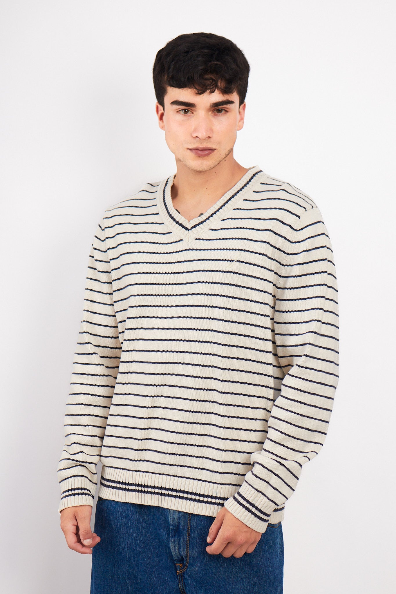 2000 Nautica Striped Sweater (L/XL)
