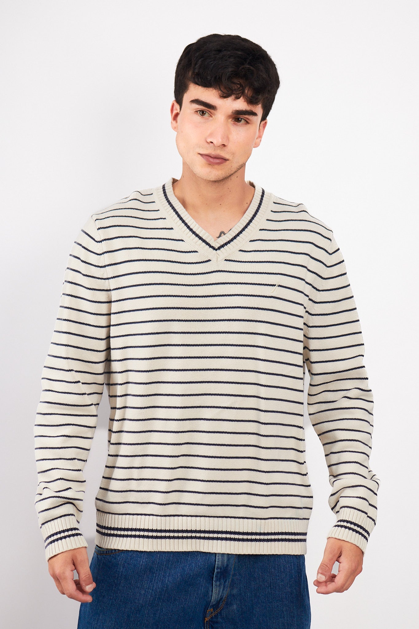 2000 Nautica Striped Sweater (L/XL)