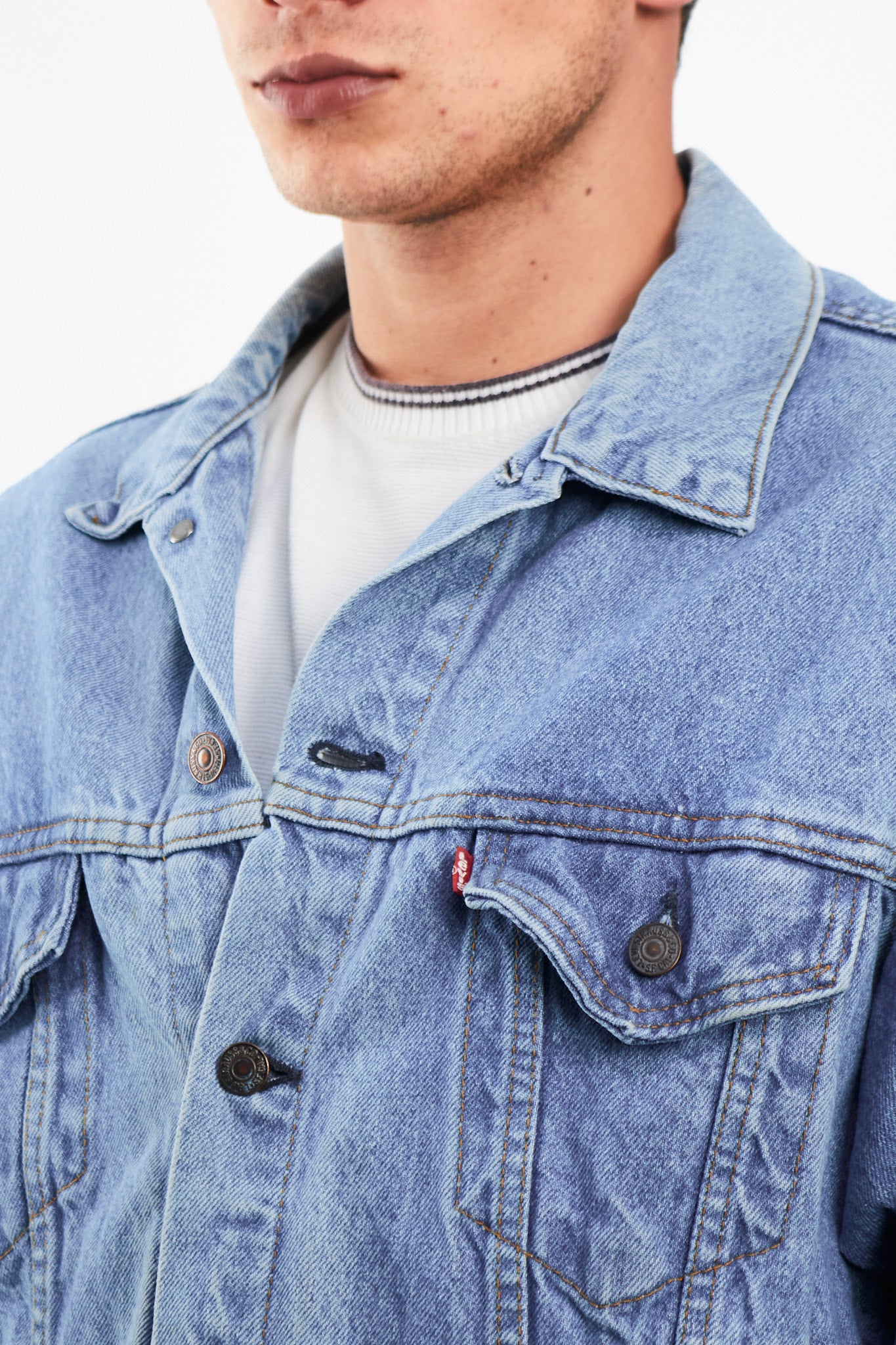 Vintage Levi's Light Blue Trucker Jacket (M/L)