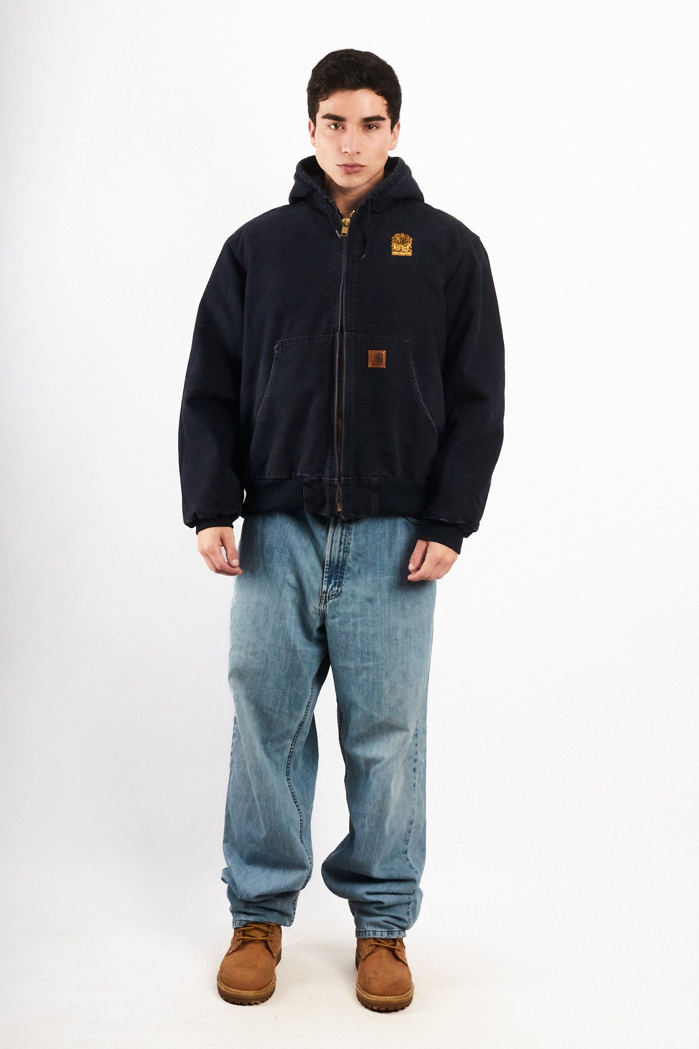 2000 Vintage Carhartt J140  Dark Navy Duck Active Jacket (M)