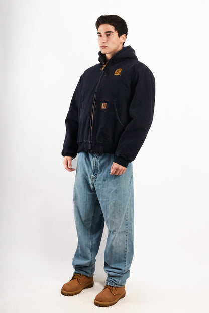 2000 Vintage Carhartt J140  Dark Navy Duck Active Jacket (M)