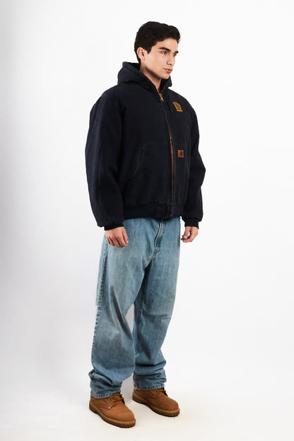 2000 Vintage Carhartt J140  Dark Navy Duck Active Jacket (M)
