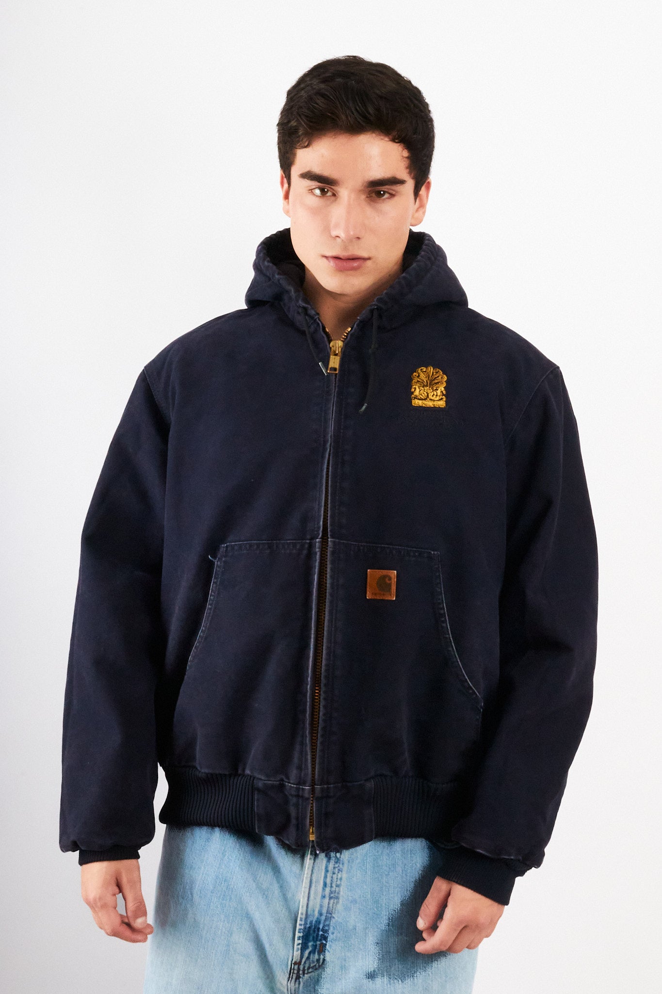 2000 Vintage Carhartt J140  Dark Navy Duck Active Jacket (M)