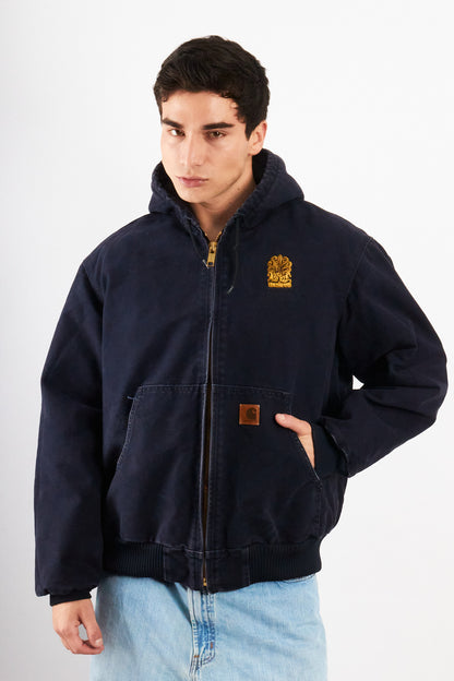 2000 Vintage Carhartt J140  Dark Navy Duck Active Jacket (M)
