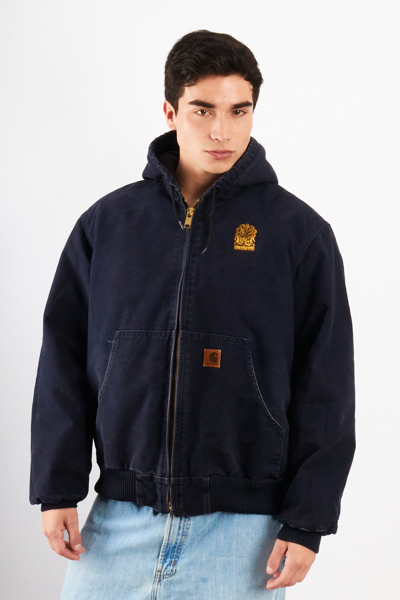 2000 Vintage Carhartt J140  Dark Navy Duck Active Jacket (M)