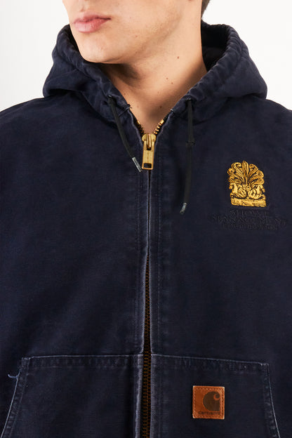 2000 Vintage Carhartt J140  Dark Navy Duck Active Jacket (M)