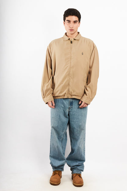 1990 Vintage Nautica Impermeable Bi-Swing Khakhi Harrington (XL)