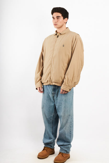 1990 Vintage Nautica Impermeable Bi-Swing Khakhi Harrington (XL)