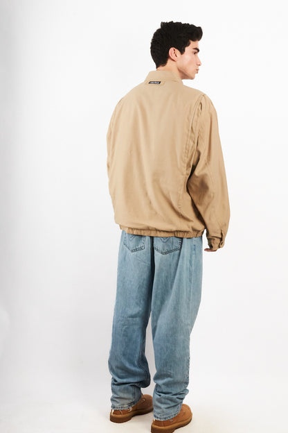 1990 Vintage Nautica Impermeable Bi-Swing Khakhi Harrington (XL)