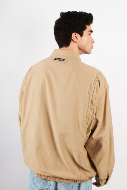 1990 Vintage Nautica Impermeable Bi-Swing Khakhi Harrington (XL)