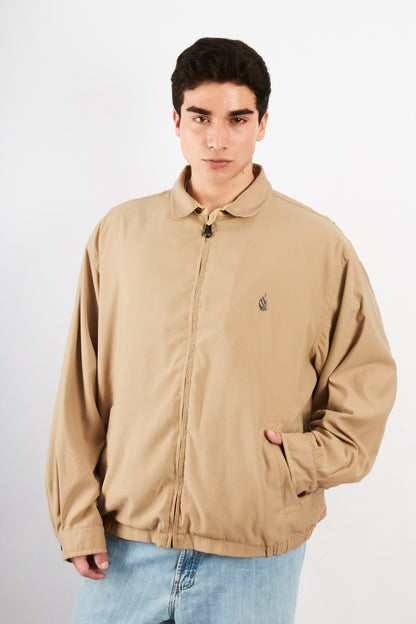 1990 Vintage Nautica Impermeable Bi-Swing Khakhi Harrington (XL)