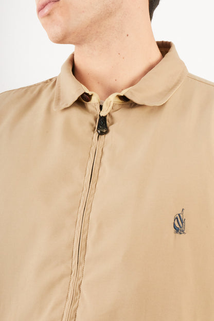 1990 Vintage Nautica Impermeable Bi-Swing Khakhi Harrington (XL)