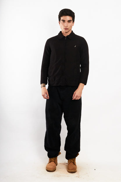 2000 Vintage Nautica Impermeable Bi-Swing Black Harrington (S)