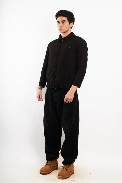 2000 Vintage Nautica Impermeable Bi-Swing Black Harrington (S)