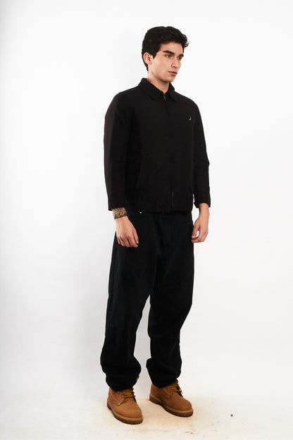 2000 Vintage Nautica Impermeable Bi-Swing Black Harrington (S)