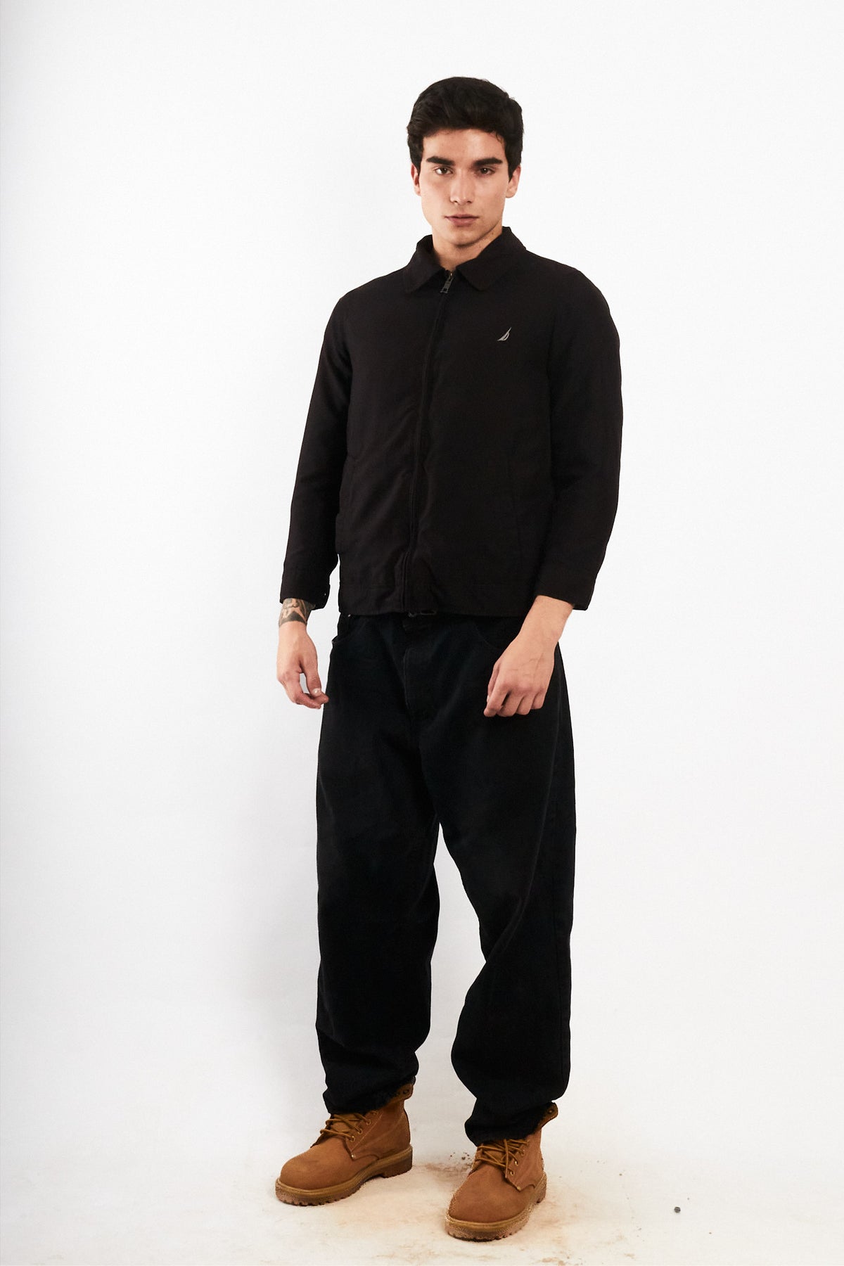 2000 Vintage Nautica Impermeable Bi-Swing Black Harrington (S)