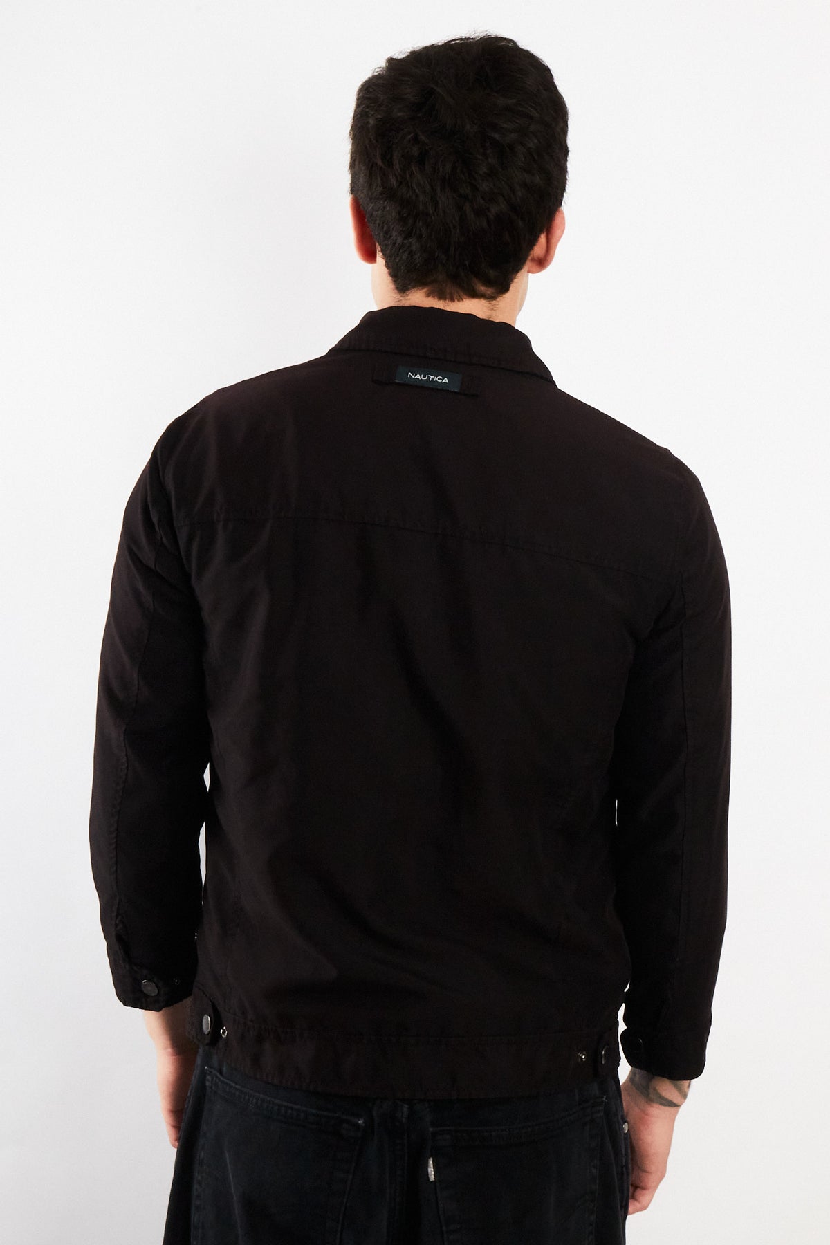 2000 Vintage Nautica Impermeable Bi-Swing Black Harrington (S)