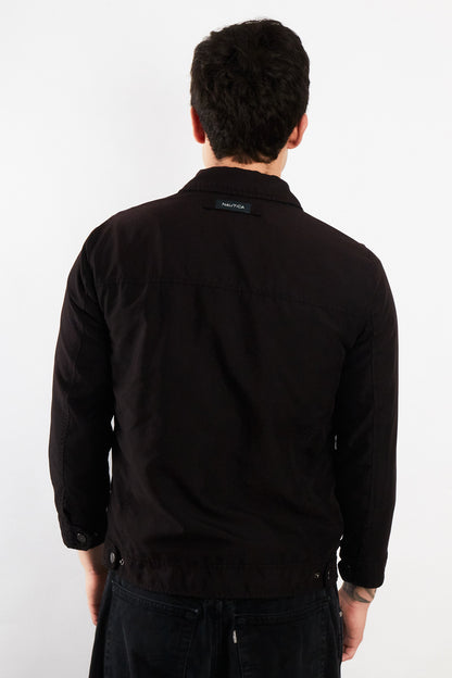 2000 Vintage Nautica Impermeable Bi-Swing Black Harrington (S)
