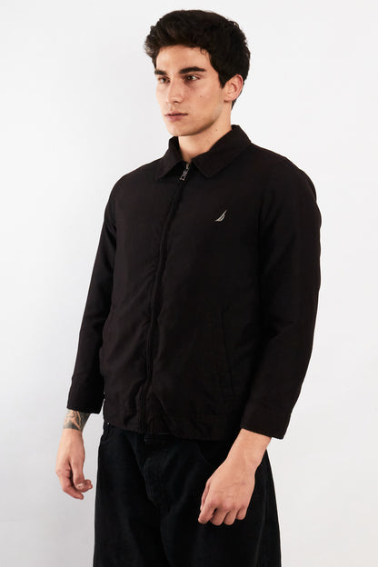 2000 Vintage Nautica Impermeable Bi-Swing Black Harrington (S)