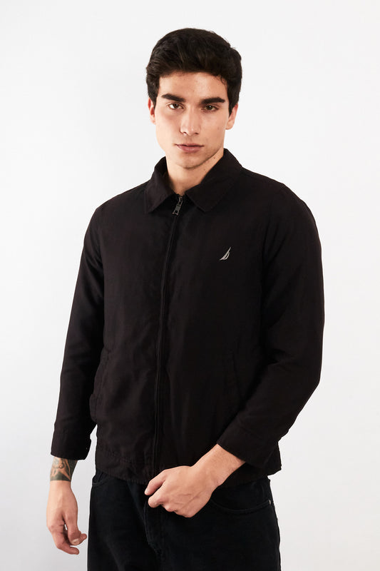 2000 Vintage Nautica Impermeable Bi-Swing Black Harrington (S)