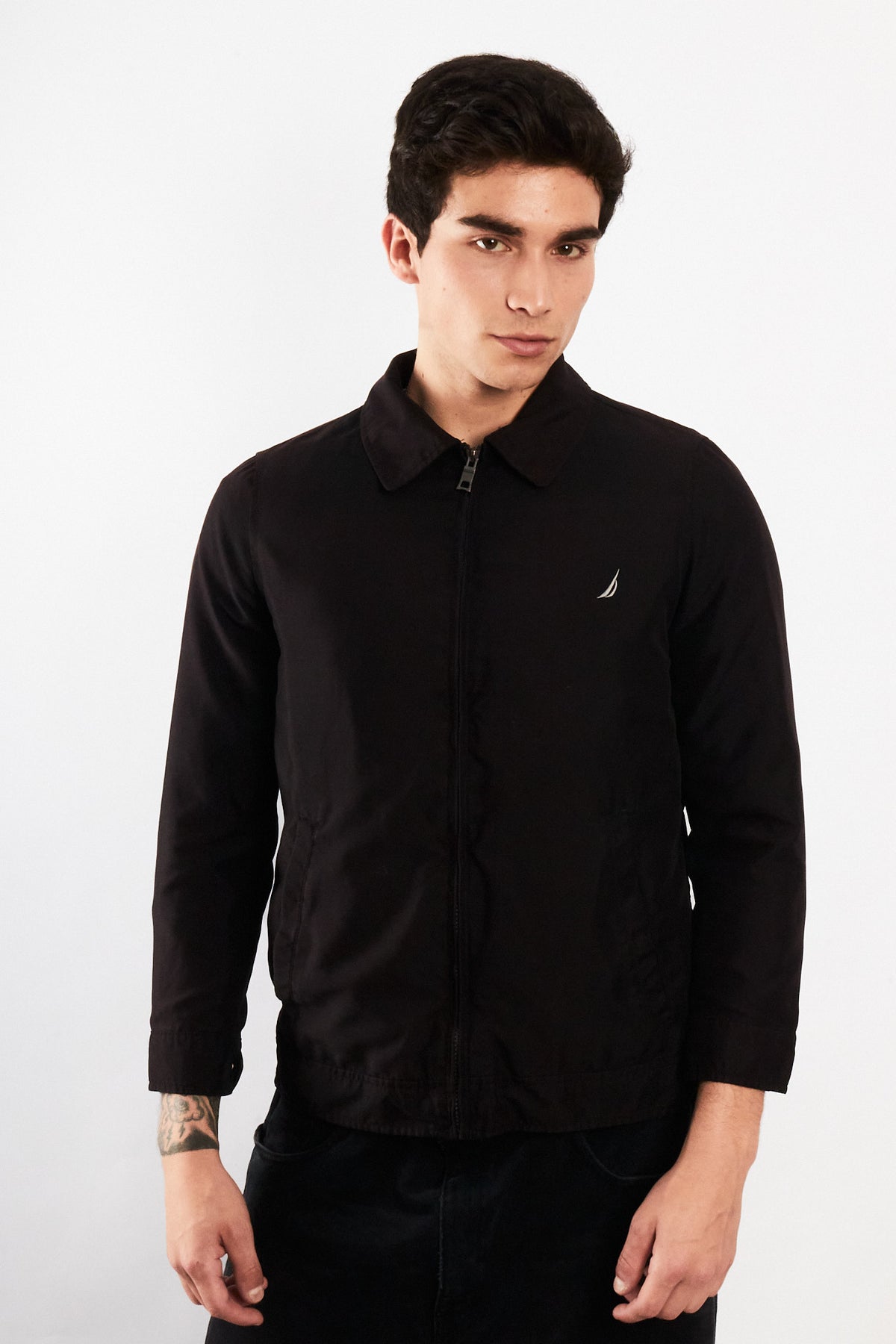 2000 Vintage Nautica Impermeable Bi-Swing Black Harrington (S)