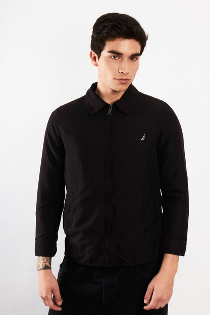 2000 Vintage Nautica Impermeable Bi-Swing Black Harrington (S)