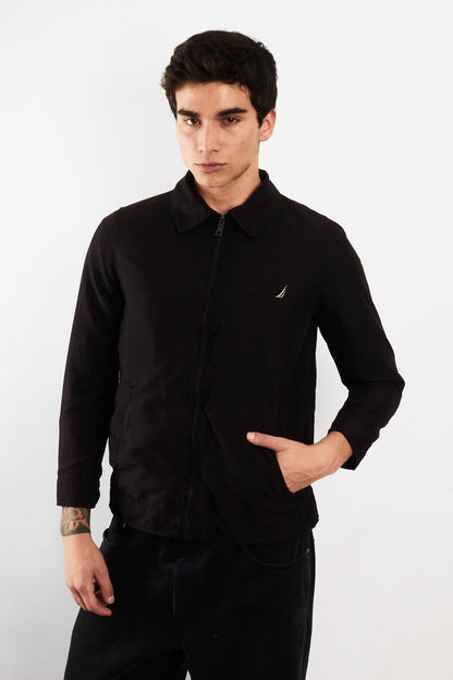 2000 Vintage Nautica Impermeable Bi-Swing Black Harrington (S)