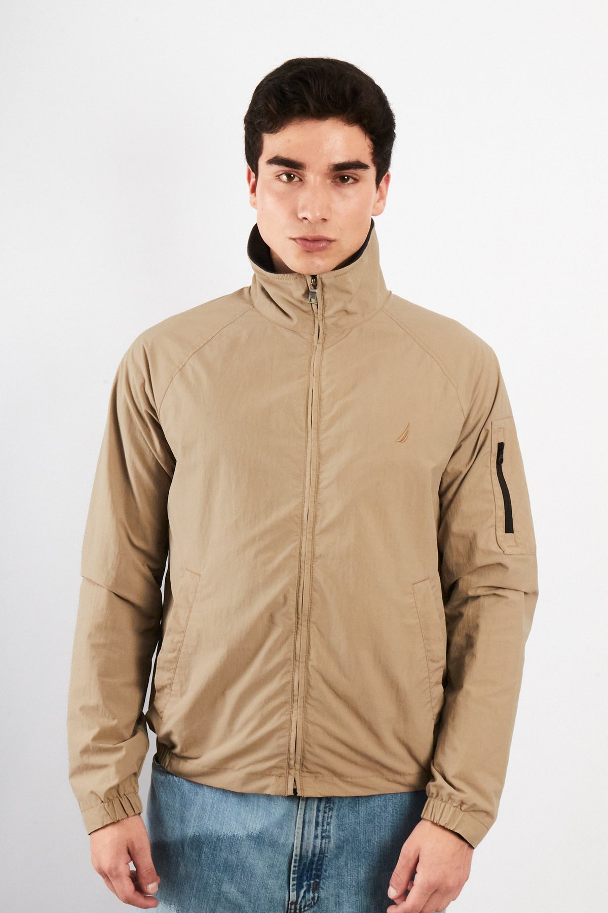 2000 Vintage Nautica Logo Collar Impermeable Jacket (S/M)