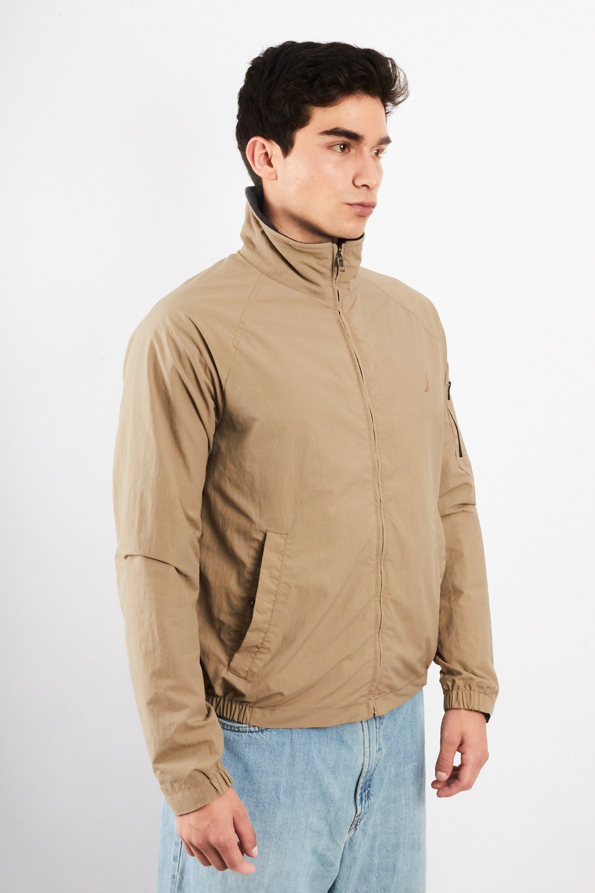 2000 Vintage Nautica Logo Collar Impermeable Jacket (S/M)